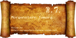 Morgenstern Tamara névjegykártya